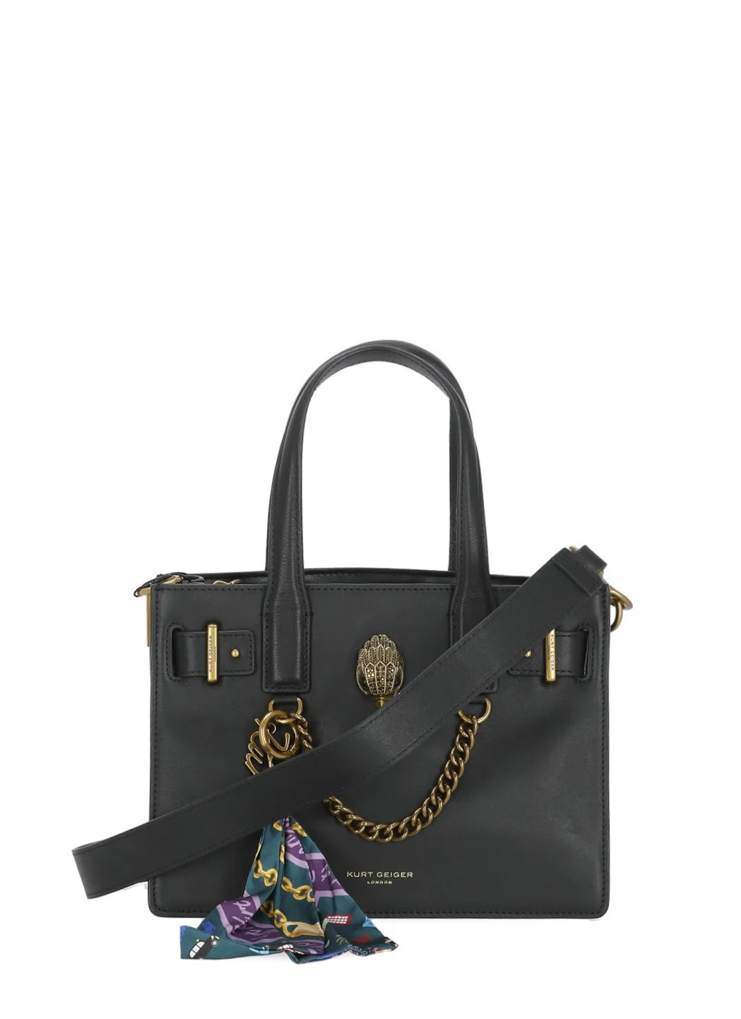 Black Sloane Tote Bag Leather Tote Bag | Shop Simon