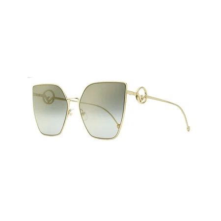 Fendi Square Sunglasses FF0323S FT3FQ Gold 63mm 323 | Walmart (US)