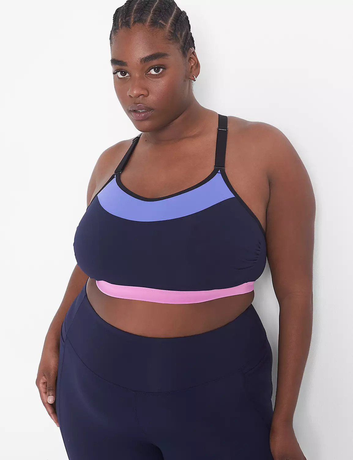 LIVI Soft Wireless Low-Impact Sports Bra - Strappy Back | LaneBryant | Lane Bryant (US)