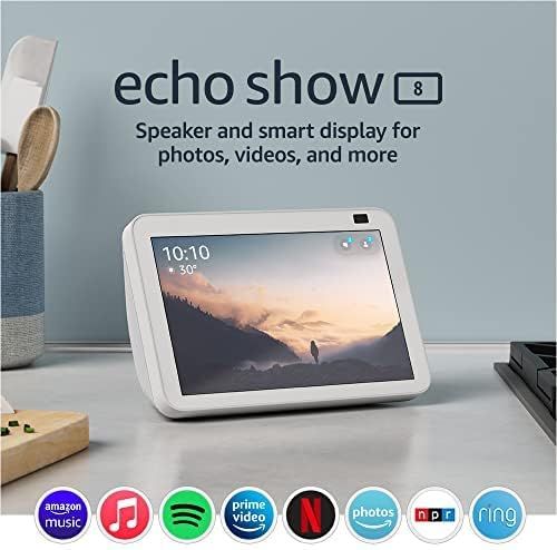 Echo Show 8 (2nd Gen, 2021 release) | HD smart display and stereo sound with Alexa | Glacier Whit... | Amazon (US)