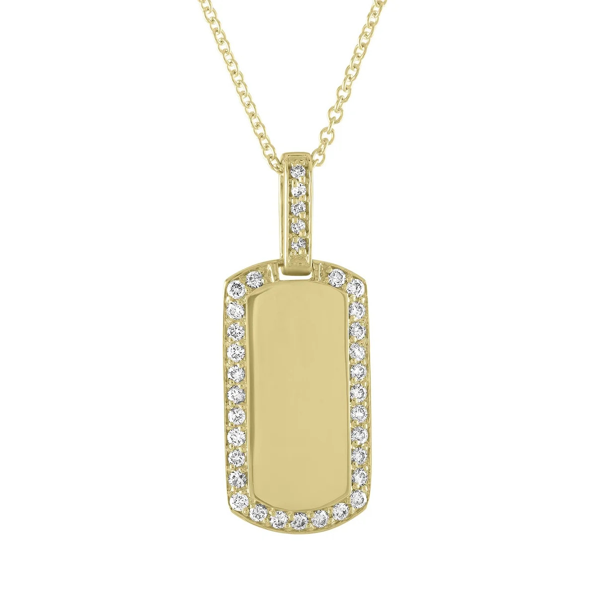Isla Engravable Diamond Tag Necklace | Milestones by Ashleigh Bergman