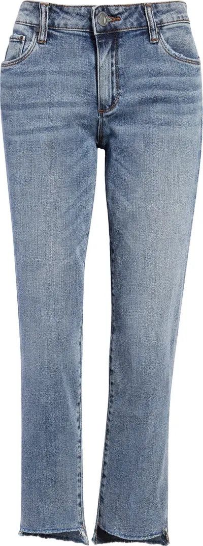 KUT from the Kloth Reese Step Hem Ankle Straight Leg Jeans | Blue Jeans Outfit | Work Pants | Nordstrom