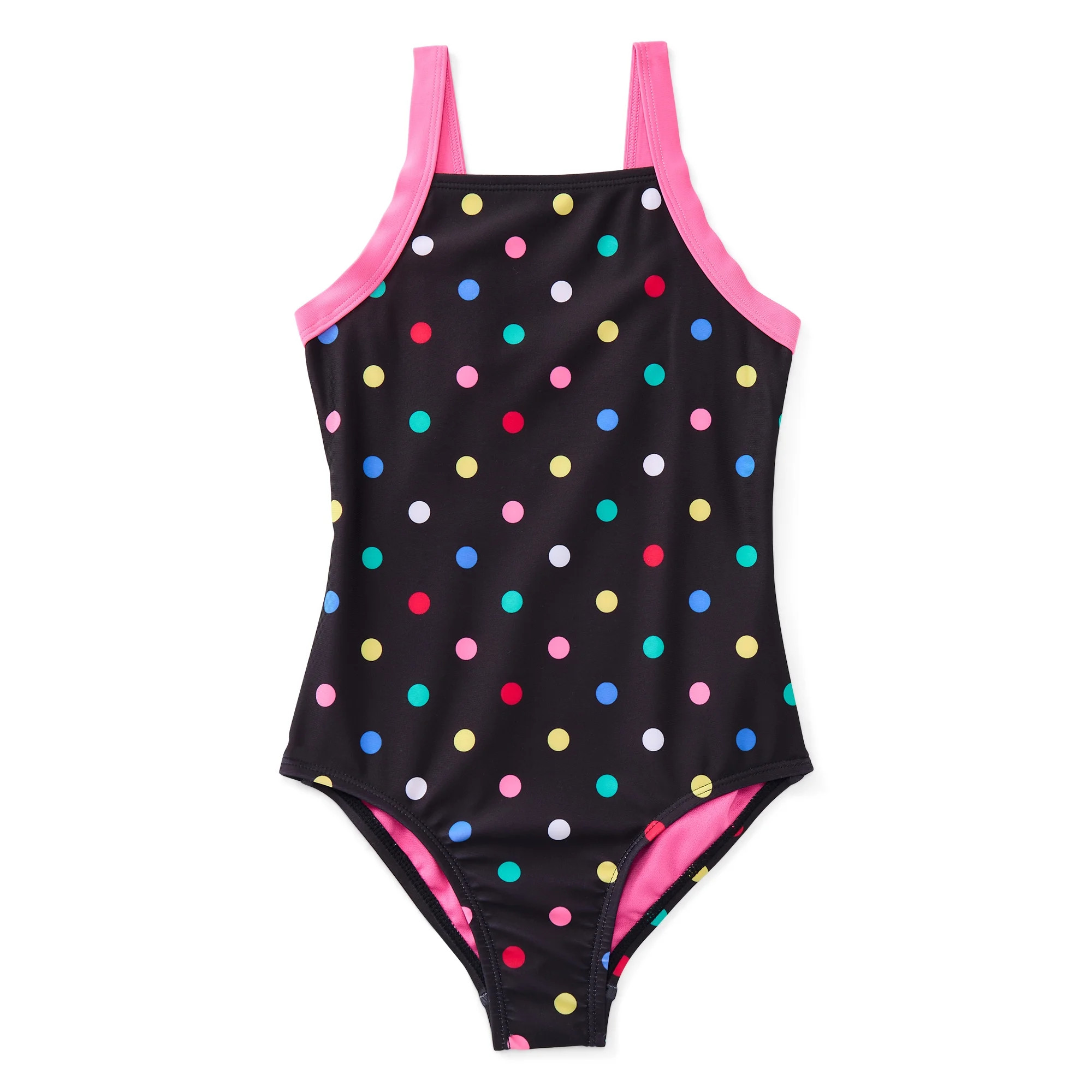 Wonder Nation Girls One Piece Swimsuit with UPF 50+, Sizes 4-18 & Plus | Walmart (US)