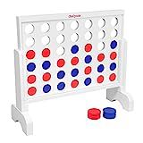 GoSports 2 Foot Width Giant Wooden 4 in a Row Game, Choose Between Classic White or Dark Stain - ... | Amazon (US)