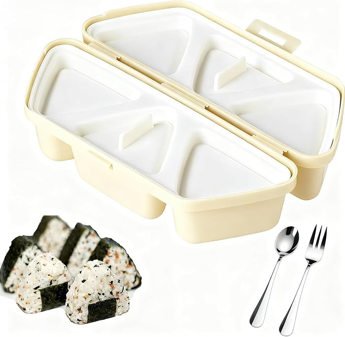 6 in 1 Onigiri Mold Triangle Rice Ball Mold Musubi Press Onigiri Maker Sushi Making Kit Once Quic... | Amazon (US)
