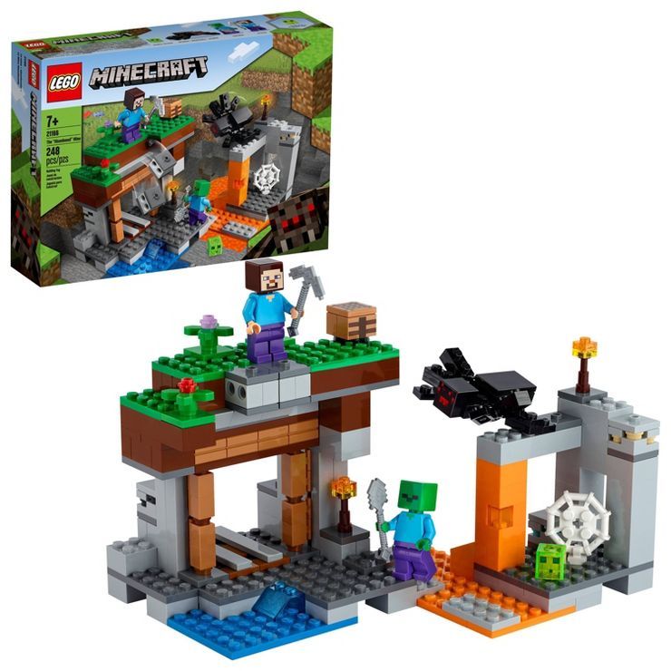 LEGO Minecraft The Abandoned Mine; Zombie Cave Playset with Minecraft Action Figures 21166 | Target