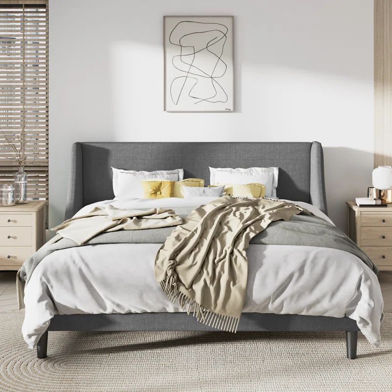 Bowdoin Upholstered Low Profile Platform Bed | Wayfair Professional