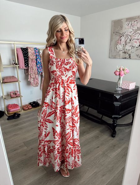 Red floral maxi dress from Pink Blush! 30% off til 10 tonight. Linked my sandals and other accessories!
Summer Dress


#LTKunder50 #LTKwedding #LTKsalealert