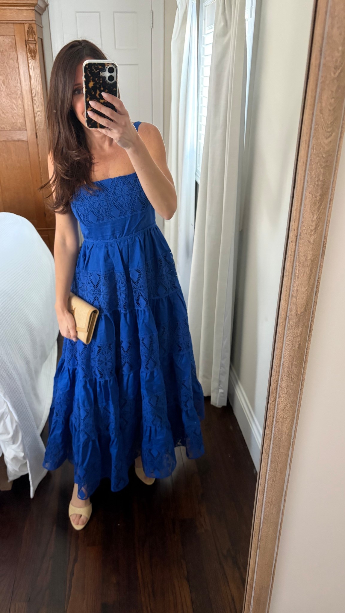 Royal blue sundress with eyelet details.  This would be great for a wedding guest dress. 

#LTKWedding #LTKSeasonal