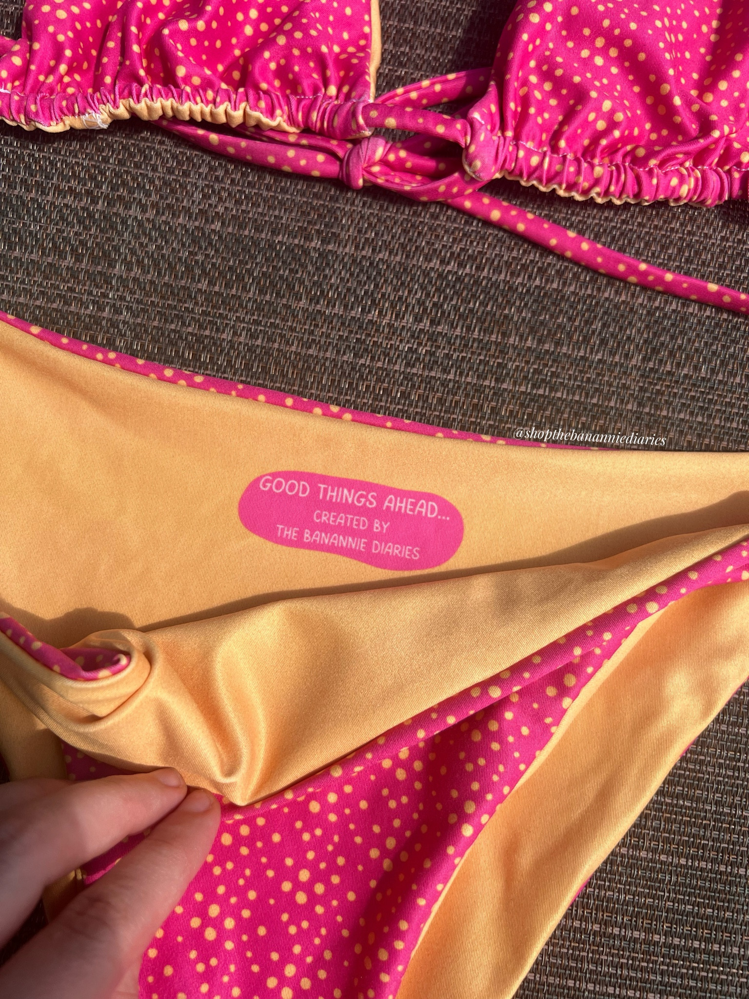 sweet and spicy, just like you 💖✨why is it sweet?! each bikini in my mental health matters collection has a special message inside!! six bikinis equals six affirmations! ✨ why is it spicy?! these string bikinis can be worn with or without padding in the top; when you remove the padding, the triangle can be shaped tiny or wide, depending on how much coverage you’re looking for. the bottoms…definitely on the cheeky side 🍑

✨ bikini by shopthebananniediaries 

#TheBanannieDiaries #TheBanannieDiariesByAnnie #shoppingsmall #bikinilovers #mentalhealthmatters #goodvibesonly #goodthingsahead #itsokaytofeelyourfeelings #dowhatmakesyouhappy #takecareofyourmind #youareenough #youneedtostartsomewhere #trianglebikini #stringbikini #under50 #bikiniseparates #inclusiveswimwear #inclusivefashion

#LTKSwim #LTKStyleTip #LTKFindsUnder50