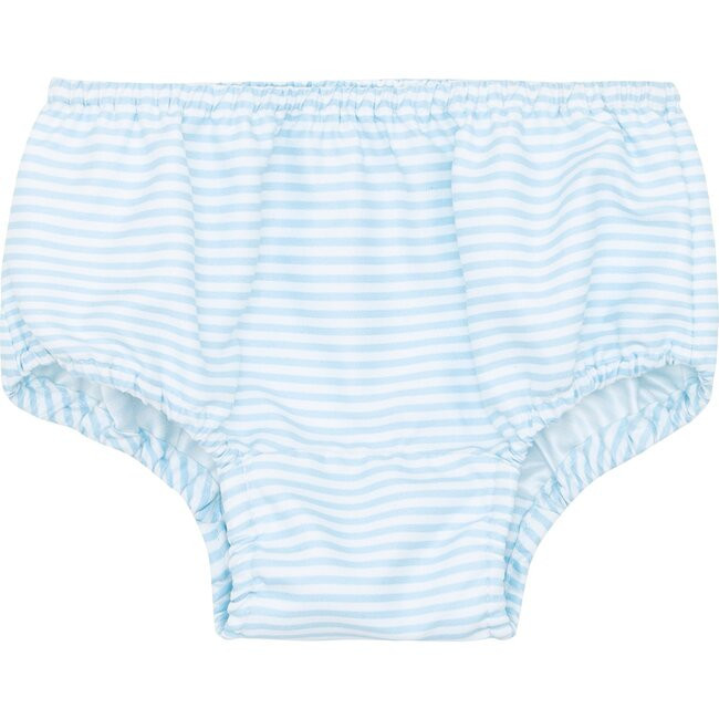 Powder Blue Stripe Diaper Bloomer Cover | Maisonette