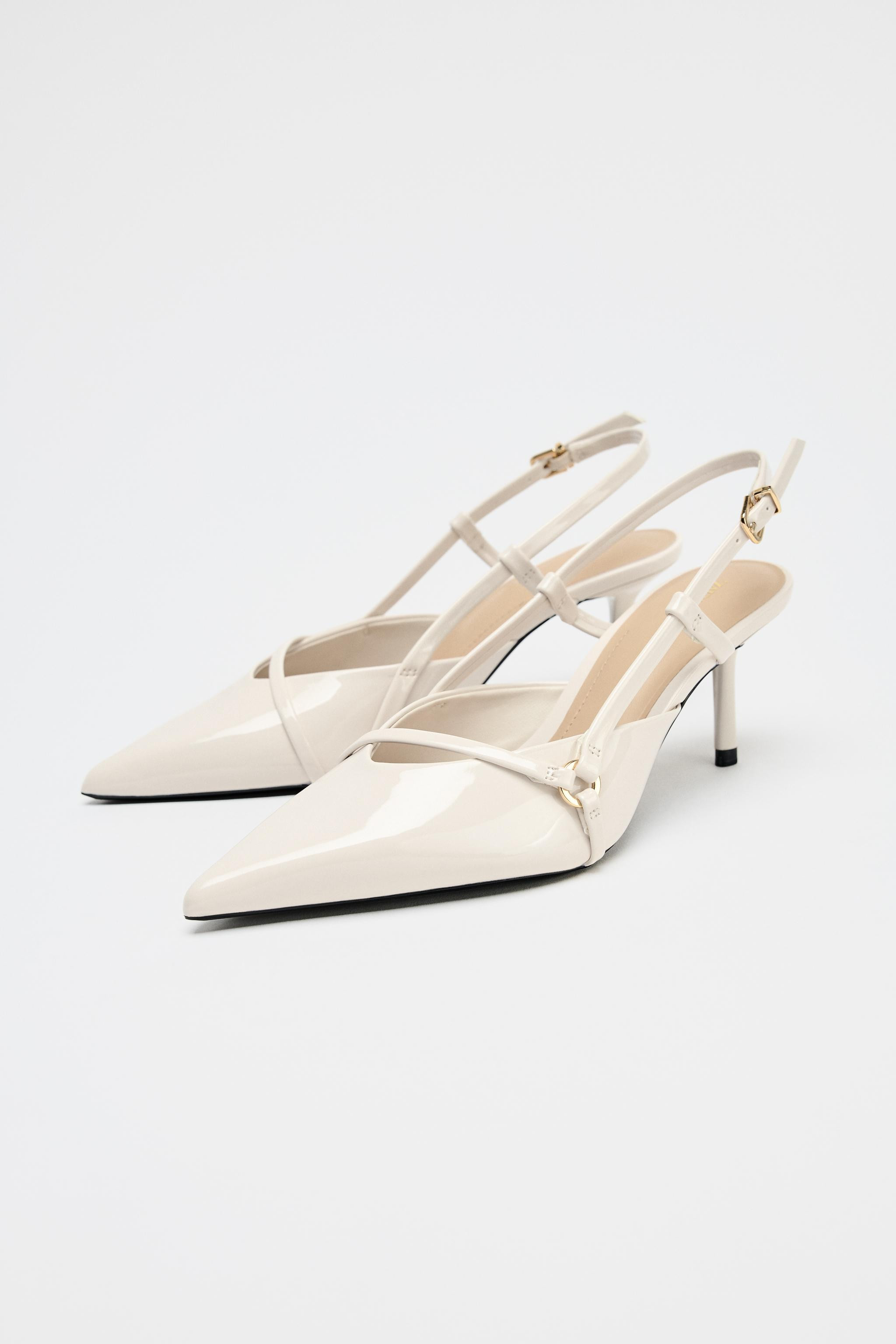 PATENT FINISH SLINGBACK HEELS | Zara US