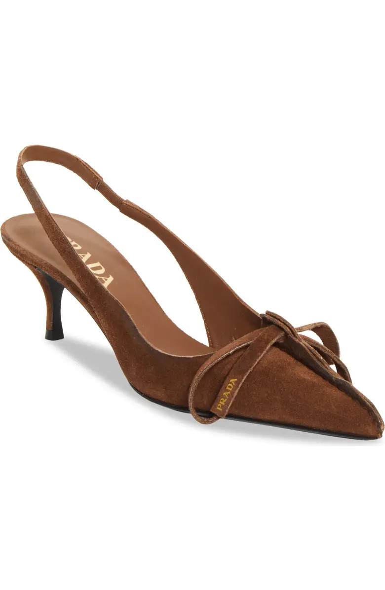 Exposed Seam Kitten Heel Slingback Pump (Women) | Nordstrom