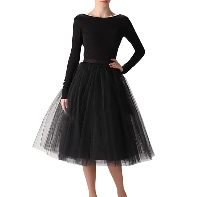 Wedding Planning Women's A Line Short Knee Length Tutu Tulle Prom Party Skirt | Amazon (US)