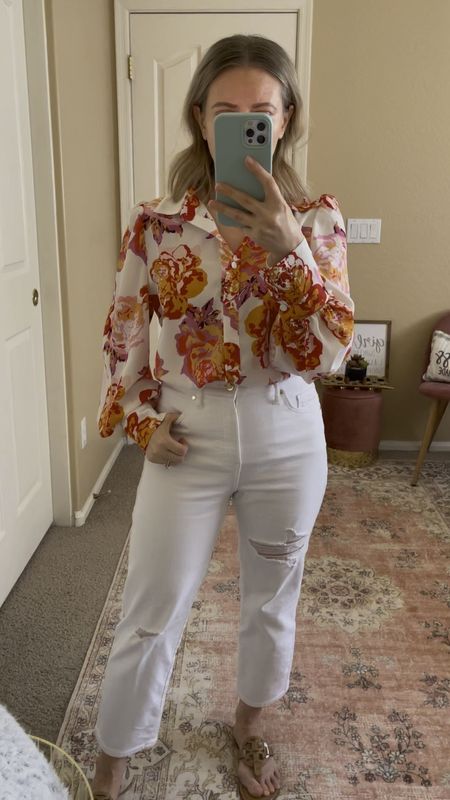 Pretty shirt from Amazon on sale right now. Available in multiple prints and colors. 

#springoutfit amazon Fashion, Amazon finds, spring shirt, Easter outfit, white jeans 

#LTKover40 #LTKworkwear #LTKsalealert #LTKfindsunder50 

#LTKFindsUnder50 #LTKSeasonal #LTKVideo