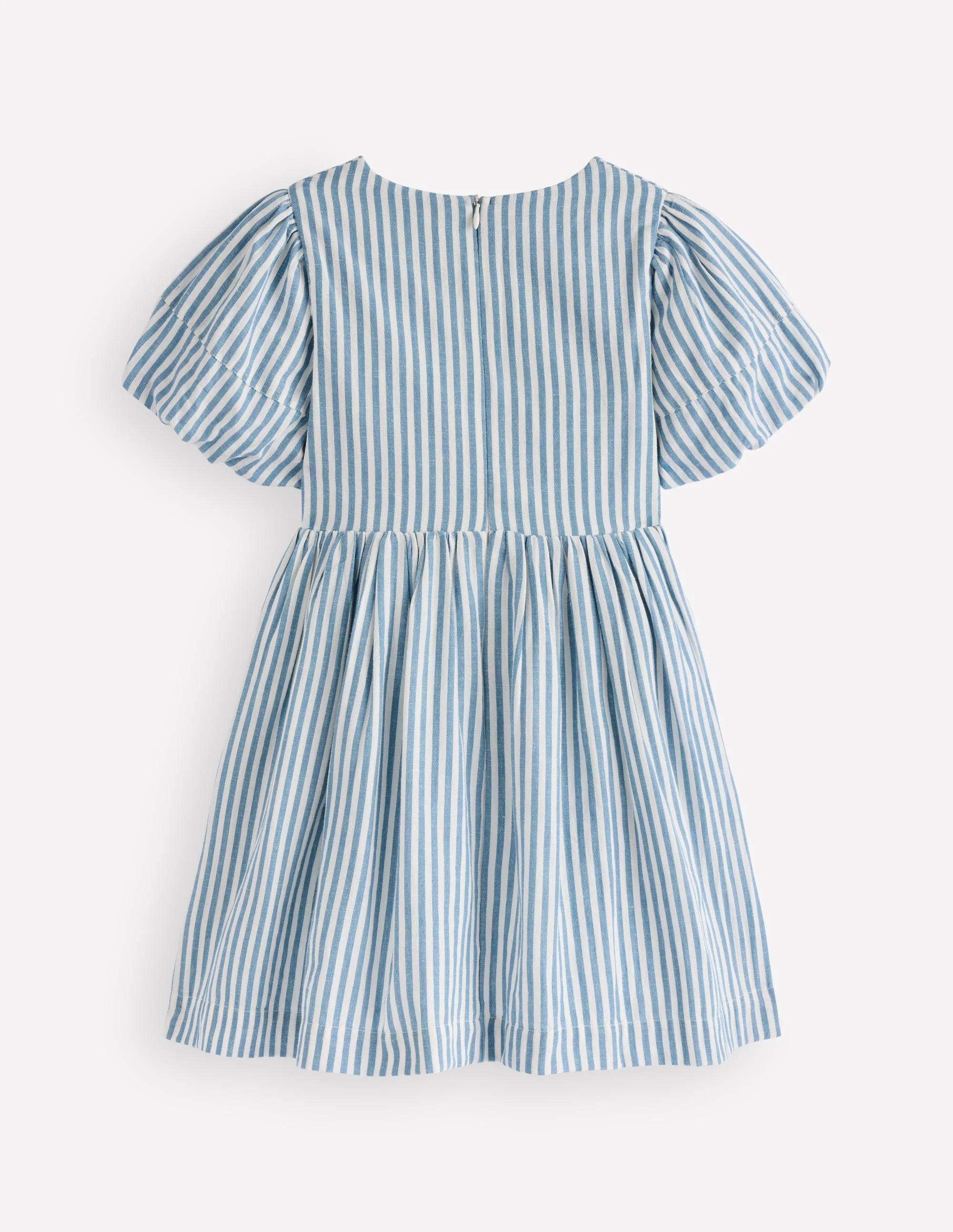 Bow Front Woven Dress-Blue Stripe | Boden (US)