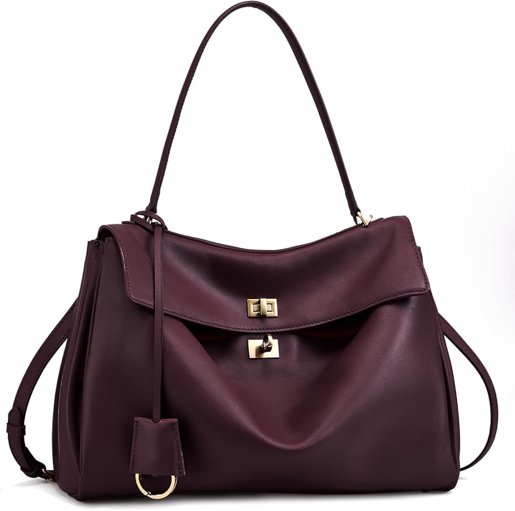 Suede Leather Tote Bag for Women: Fashion Shoulder Handbag Ladies Top-handle Satchel Purse for La... | Amazon (US)