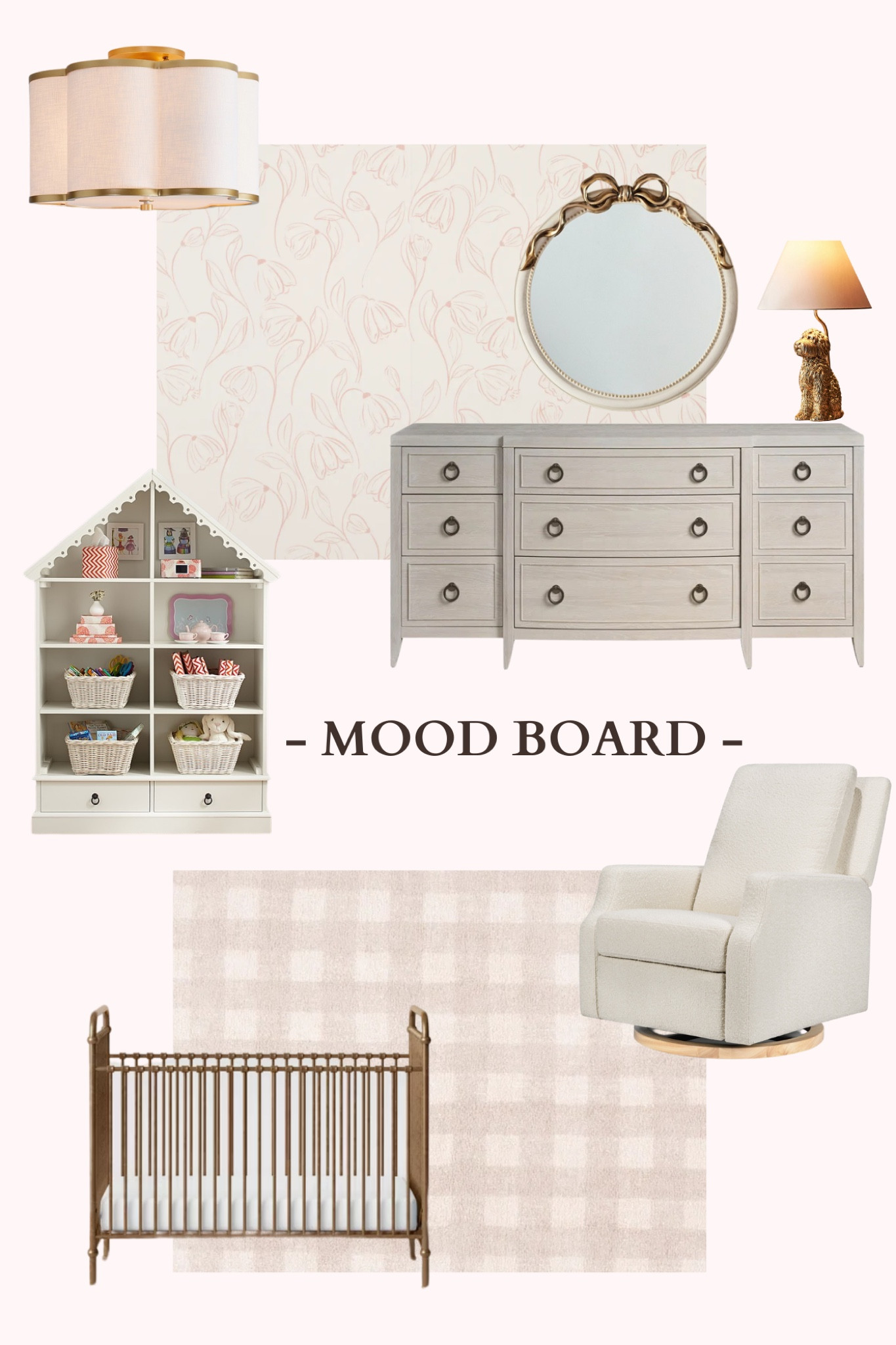 Babygirl nursery mood boardd