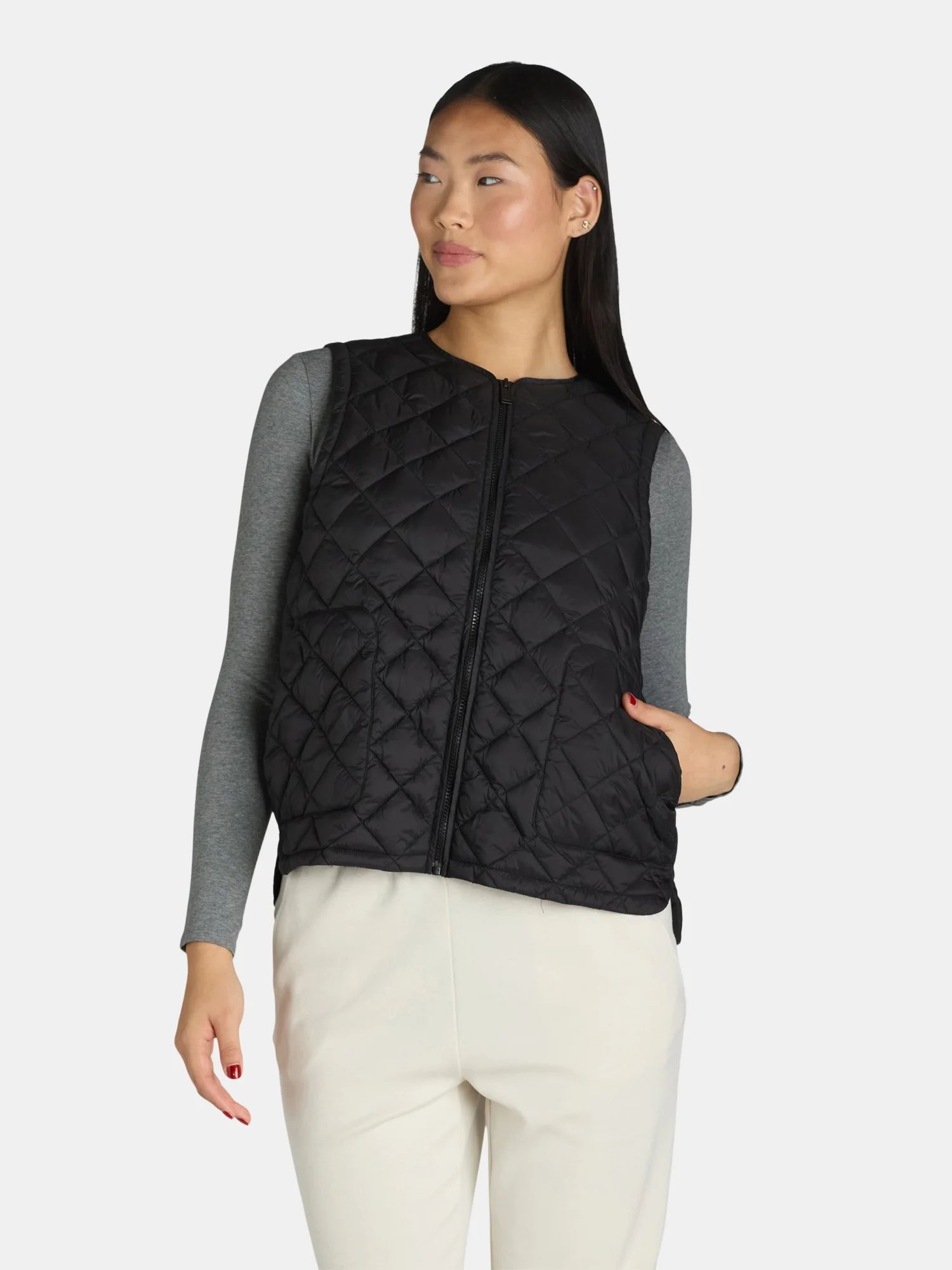 Avia Women's Quilted Vest with Pockets, Sizes XS-XXXL | Walmart (US)