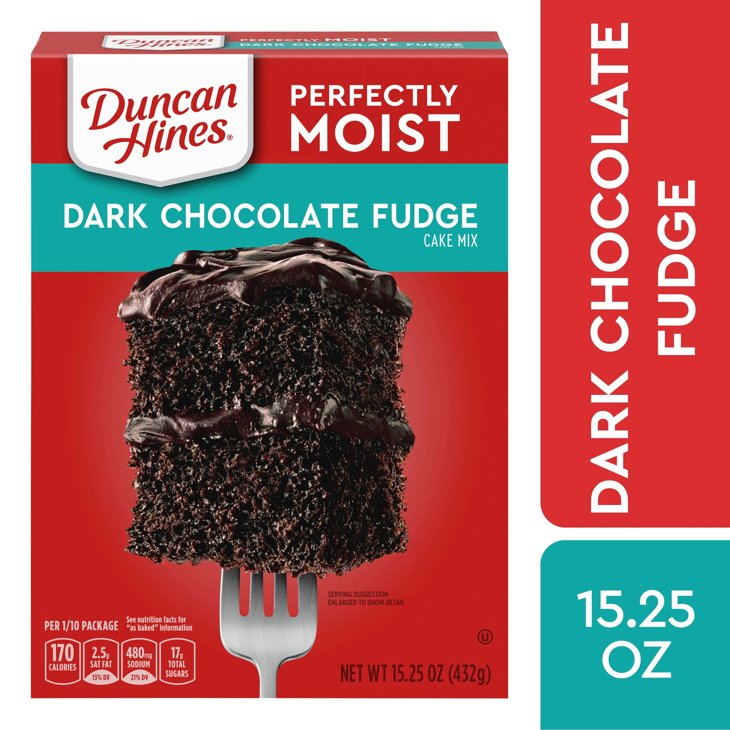 Duncan Hines Classic Dark Chocolate Fudge Cake Mix, 15.25 Oz Box | Walmart (US)