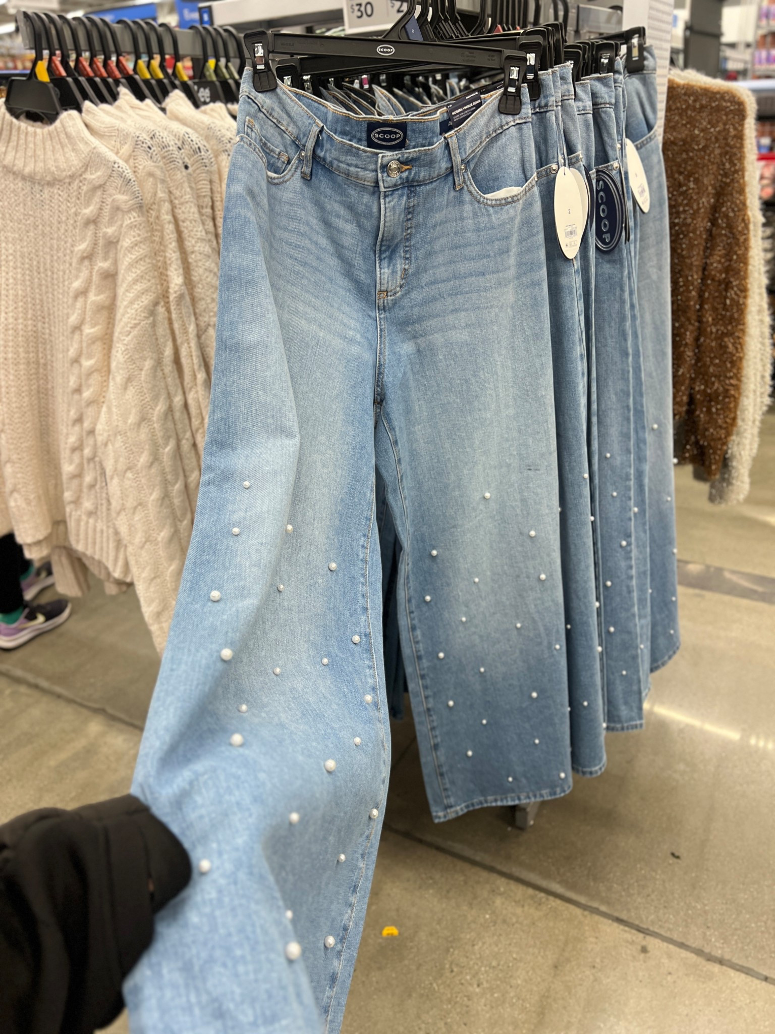 Scoop Women's and Women’s Plus Wide Leg Jeans with Faux Pearl Accents, Sizes 0-26W
Walmart 

#LTKSeasonal #LTKMidsize #LTKFindsUnder50