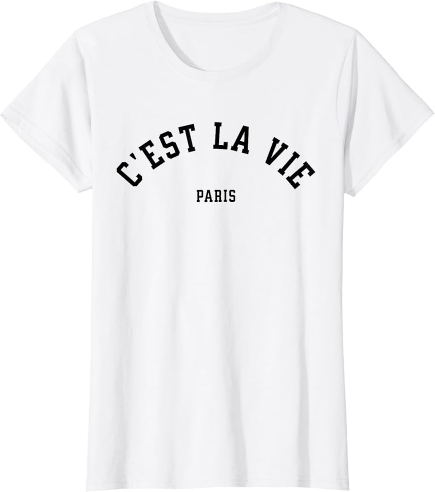 C'est La Vie Paris France Women Men Vintage Summer Graphic T-Shirt | Amazon (US)
