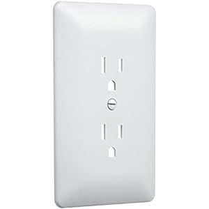 Taymac 2000W Masque 2000 1-Gang Decorator Style Wallplate, Paintable Duplex Outlet Cover, White (1-P | Amazon (US)