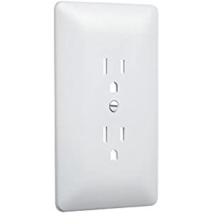 Taymac 2000W Masque 2000 1-Gang Decorator Style Wallplate, Paintable Duplex Outlet Cover, White (1-P | Amazon (US)