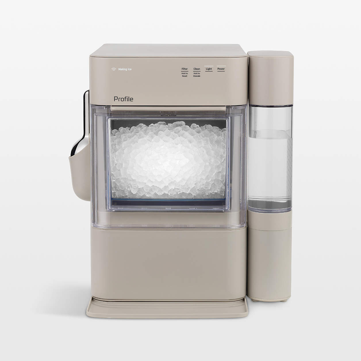 GE Profile Opal 2.0 Ultra Nugget Ice Maker with Side Tank - Sandstone + Reviews | Crate & Barrel | Crate & Barrel