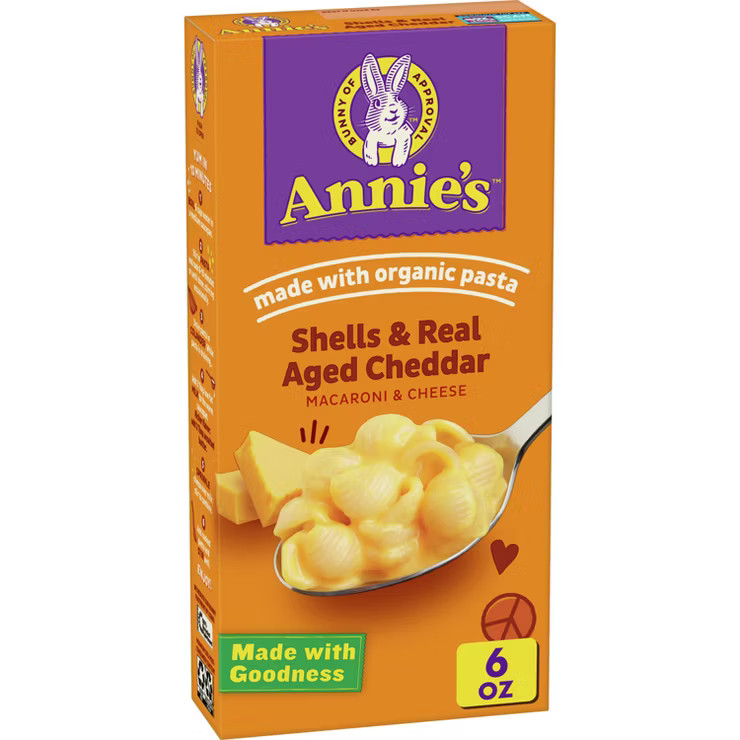 Annie's Shells & Real Aged Cheddar Macaroni & Cheese - 6oz | Target
