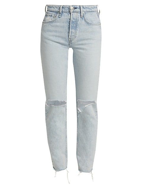 Maya High-Rise Ankle Crop Slim Jeans | Saks Fifth Avenue