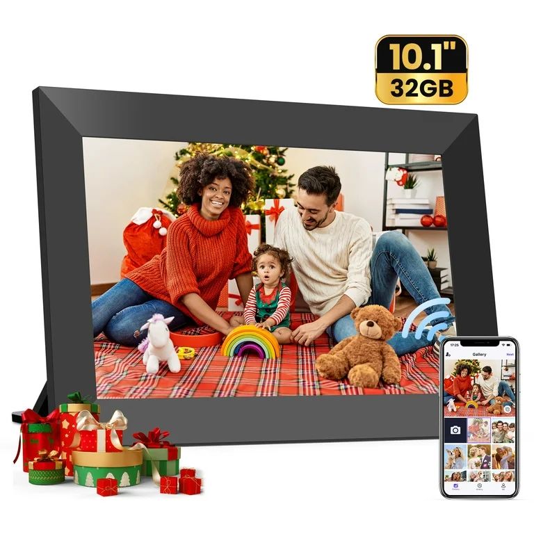 NUSICAN WiFi Digital Picture Frame, 10.1" Smart Photo Frames Touch Screen with 32G Memory, HD Ele... | Walmart (US)