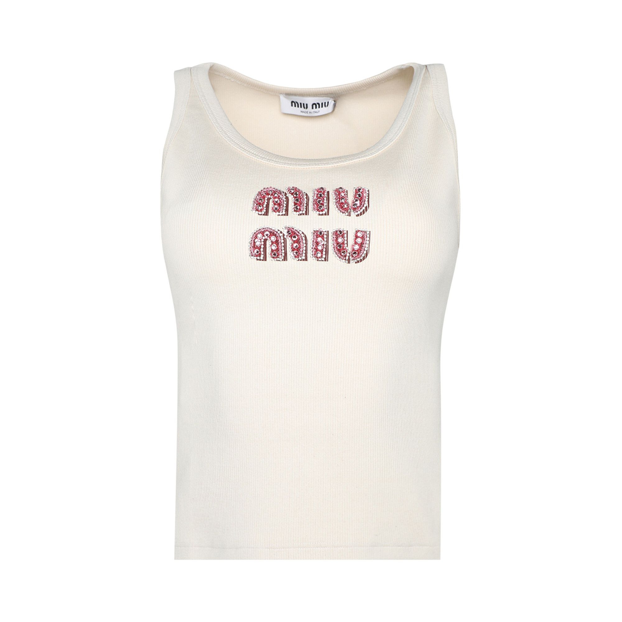 Miu Miu Tank Top 'White' | GOAT