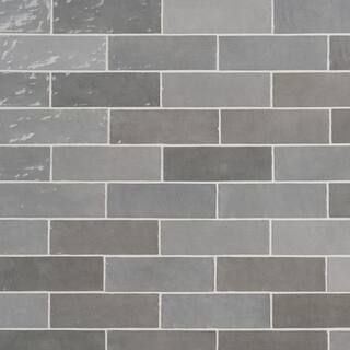 Ivy Hill Tile Kingston Gray 3 in. x 8 in. Polished Ceramic Wall Tile (5.38 sq. ft./case) EXT3RD10... | The Home Depot