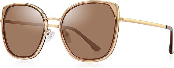 Cat Eye Polarized Sunglasses for Women Ladies Brand Trending Sun glasses UV400 | Amazon (US)