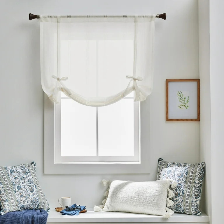 Better Homes & Gardens Specialty Stitch Balloon Shade, Vanilla Dream, Recycled Poly, Polyester, L... | Walmart (US)