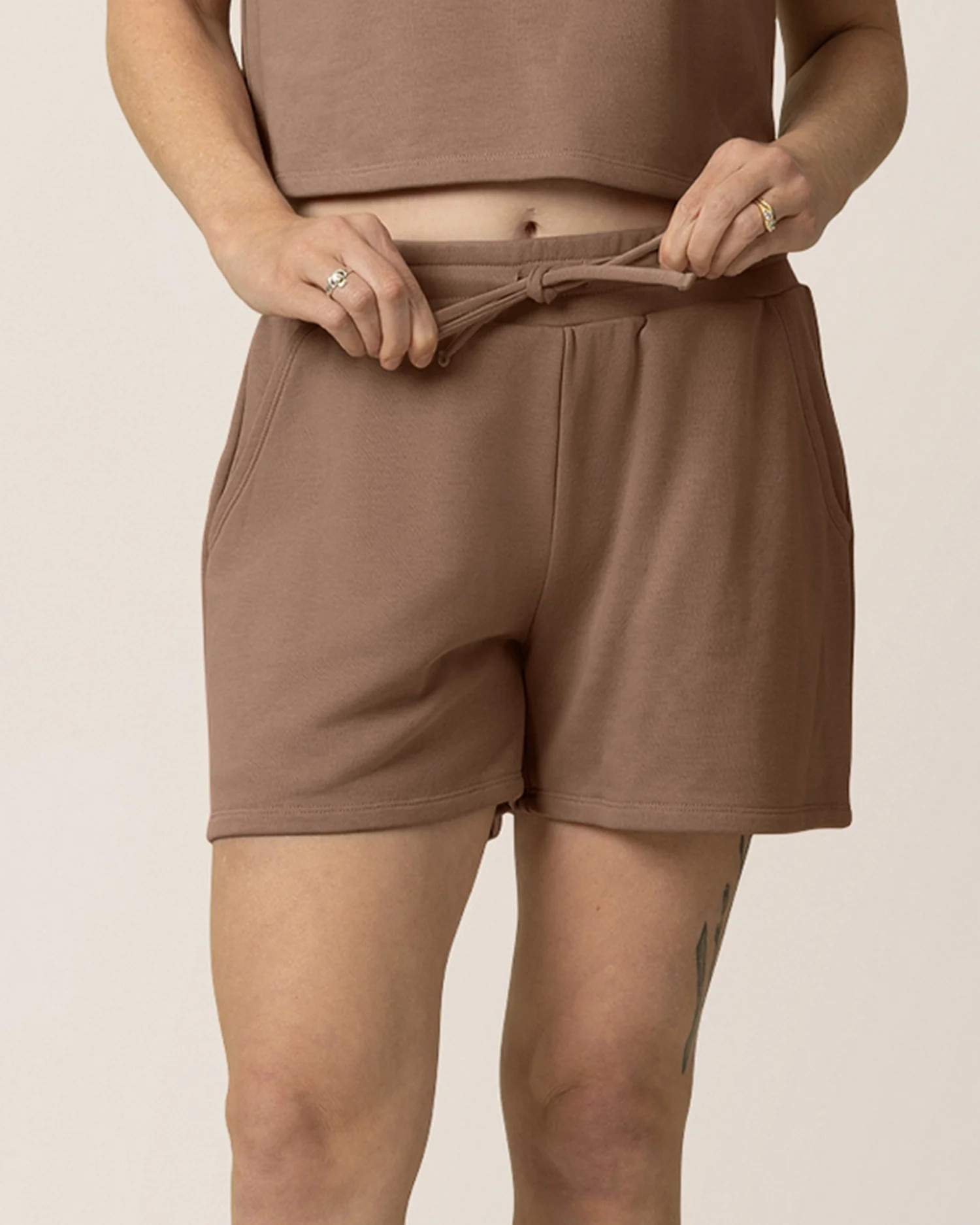 French Terry On the Go Short | Taupe - Kindred Bravely | Kindred Bravely