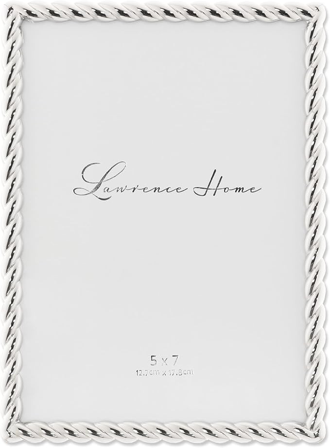 Lawrence Frames Rope Design Metal Frame, 5x7, Silver | Amazon (US)