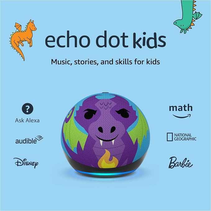 Amazon Echo Dot Kids (newest model), Designed for kids, with parental controls, Includes 1 Year o... | Amazon (US)