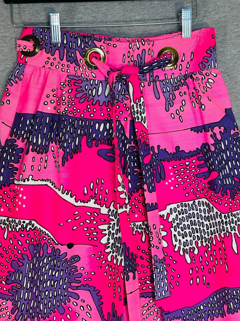 Alex Coleman California - Cotton - Hot pink - Mod - Op Art - Maxi Skirt | Etsy (Global)