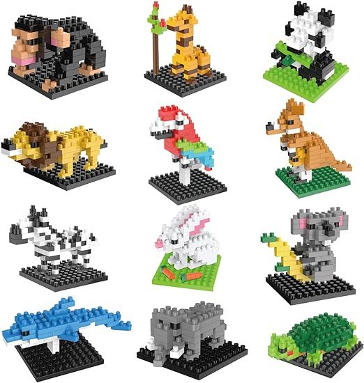 FUN LITTLE TOYS Party Favors for Kids, Mini Animals Building Blocks Sets for Goodie Bags, Prizes,... | Amazon (US)