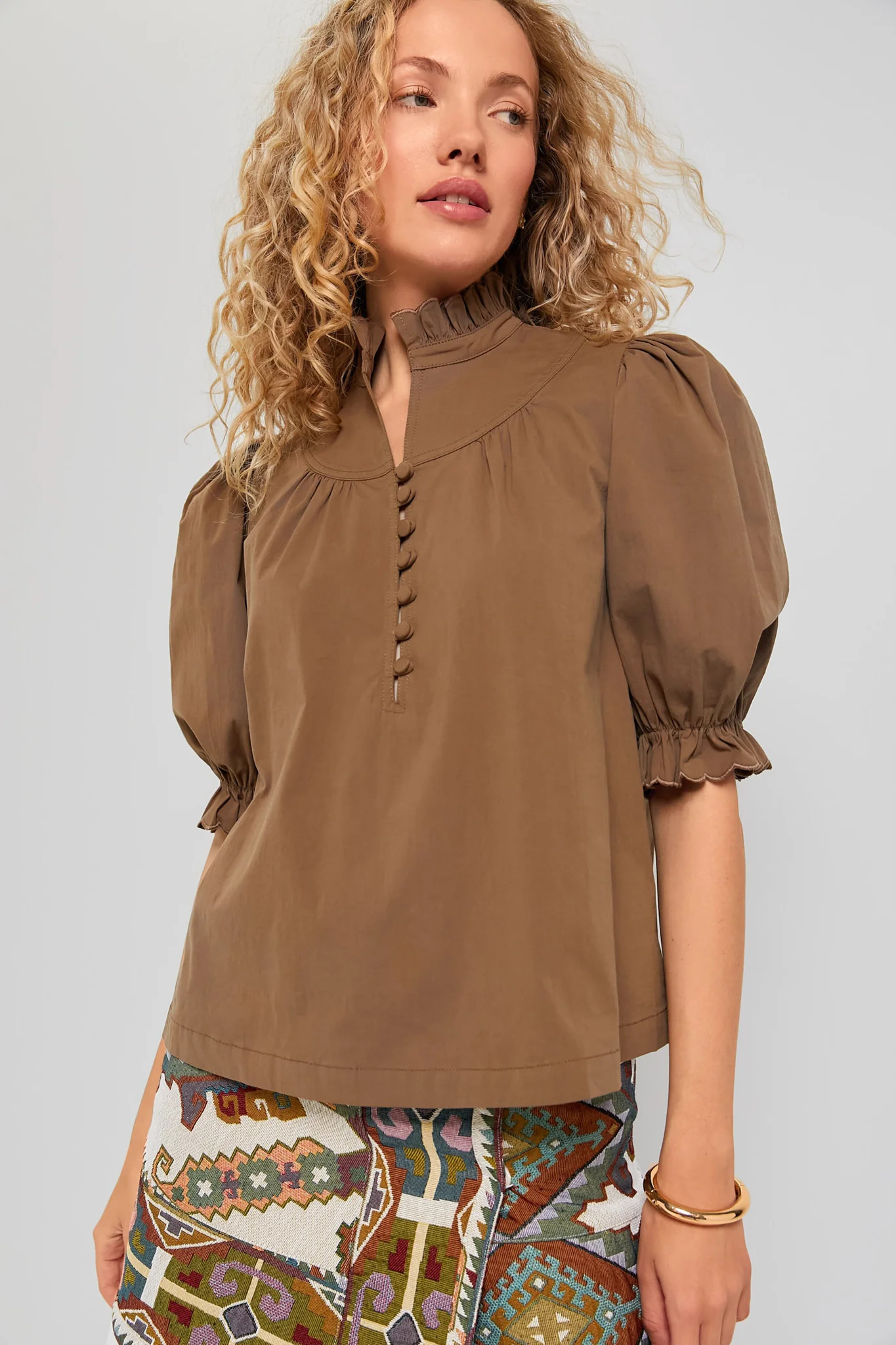 Chestnut Brown Selena Blouse | Tuckernuck (US)