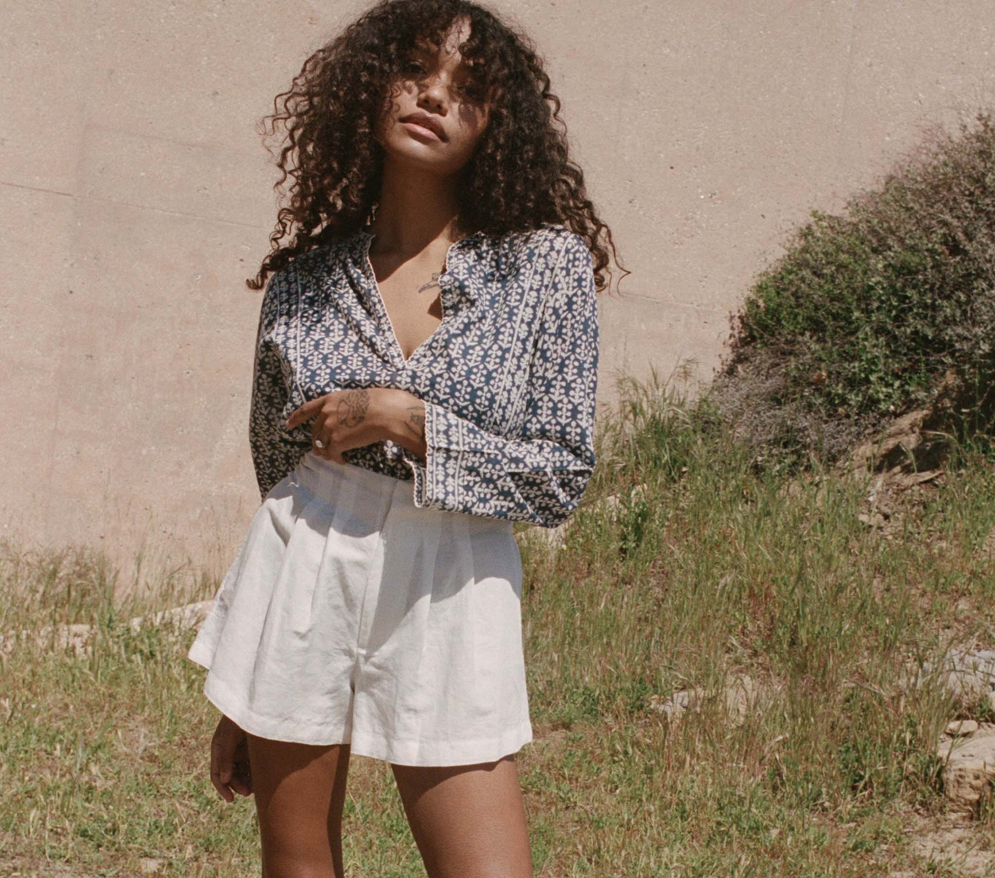 Larue Short - Salt | DÔEN | DOEN