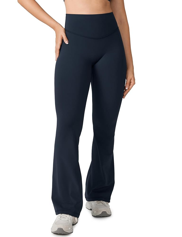Hugcurve No Front Seam High Waisted Flare Leggings for Women Bootcut Yoga Pants Buttery Soft - 29... | Amazon (US)