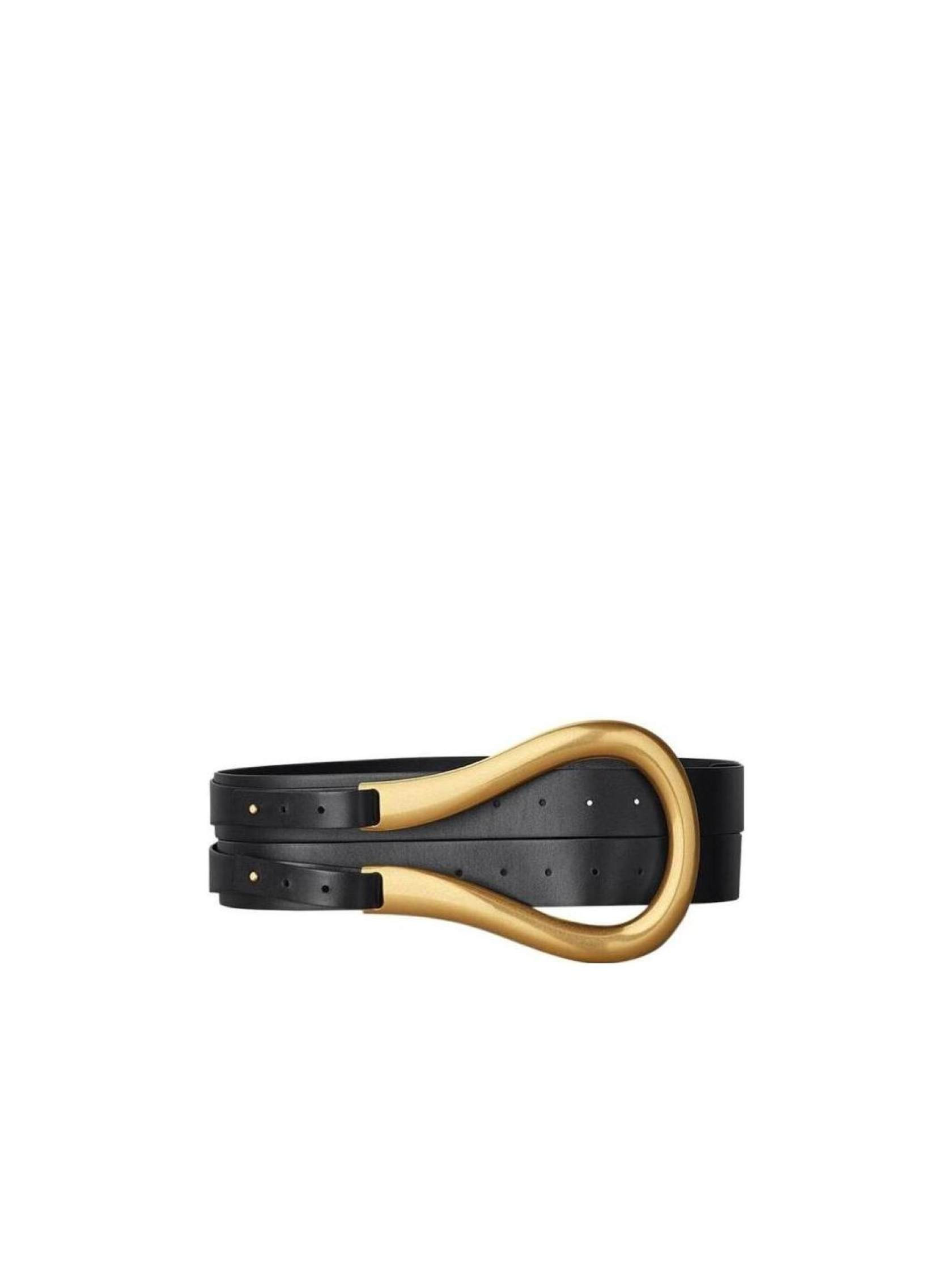 double-strap leather belt | Senser US