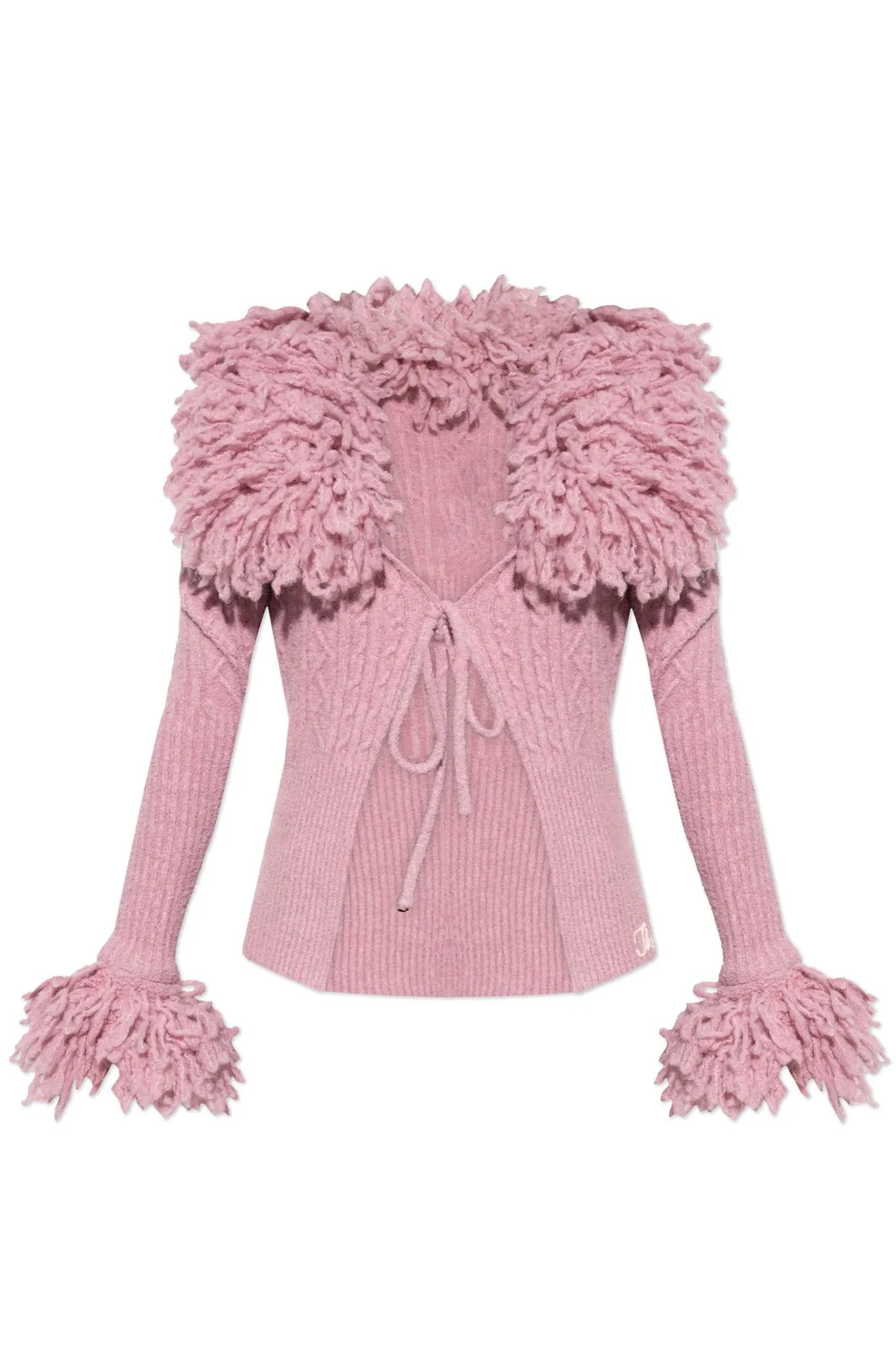 The Attico Logo Embroidered Cardigan | Cettire Global