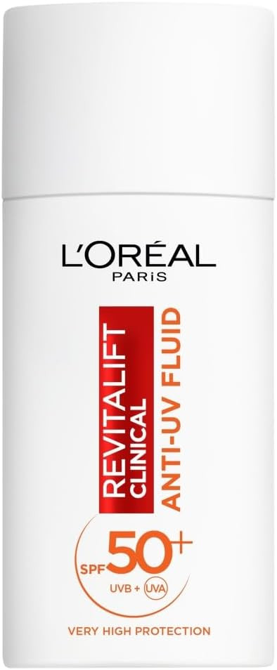 L’Oréal Paris Revitalift Clinical SPF 50+ Invisible UV Fluid, Protect, Prevent and Improve Age... | Amazon (UK)