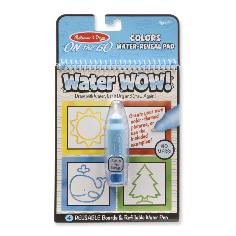 Melissa & Doug On the Go Water Wow! Reusable Water-Reveal Activity Pad - Colors, Shapes | Walmart (US)