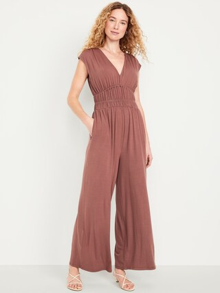 Waist-Defined Wide-Leg Jumpsuit | Old Navy (CA)