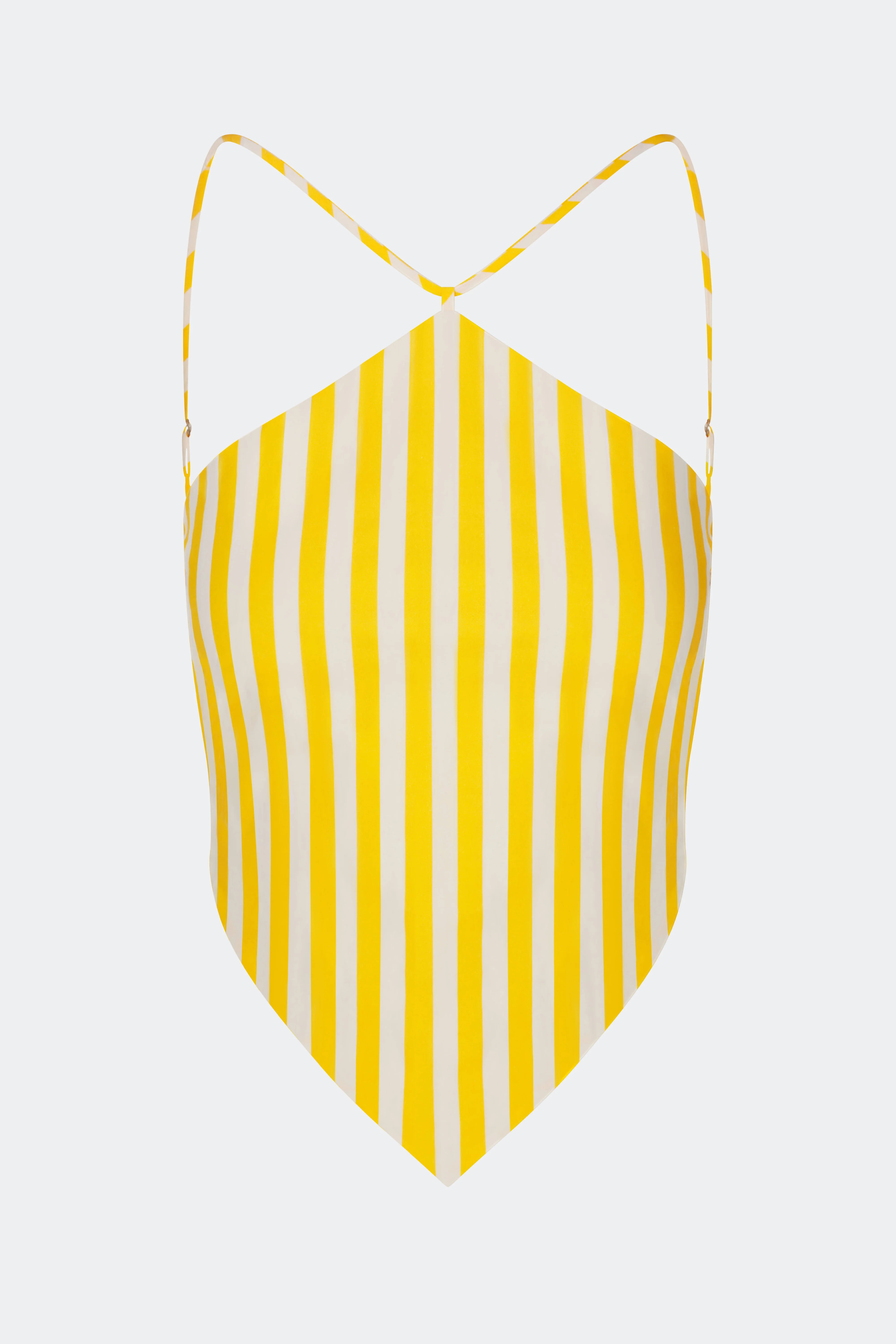 Kit Poplin Tie Top in Sungold/Ecru Stripe | Simon Miller